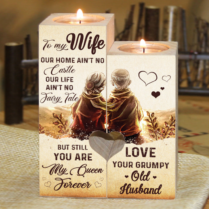 Tu es ma reine pour toujours - Bougeoir pour couple - Cadeau de Noël pour femme
