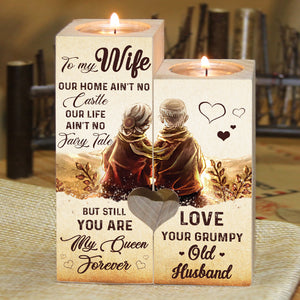 Tu es ma reine pour toujours - Bougeoir pour couple - Cadeau de Noël pour femme