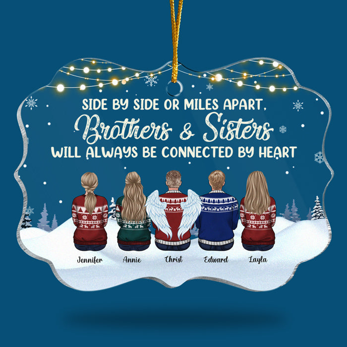 La vie est meilleure avec nos frères et sœurs - Décoration familiale personnalisée - Acrylique en forme de Benelux - Cadeau de Noël pour frères et sœurs