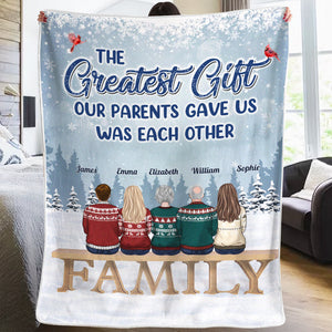 Famille où la vie commence et où l'amour ne finit jamais - Couverture commémorative personnalisée - Cadeau de condoléances, cadeau de Noël pour les membres de la famille