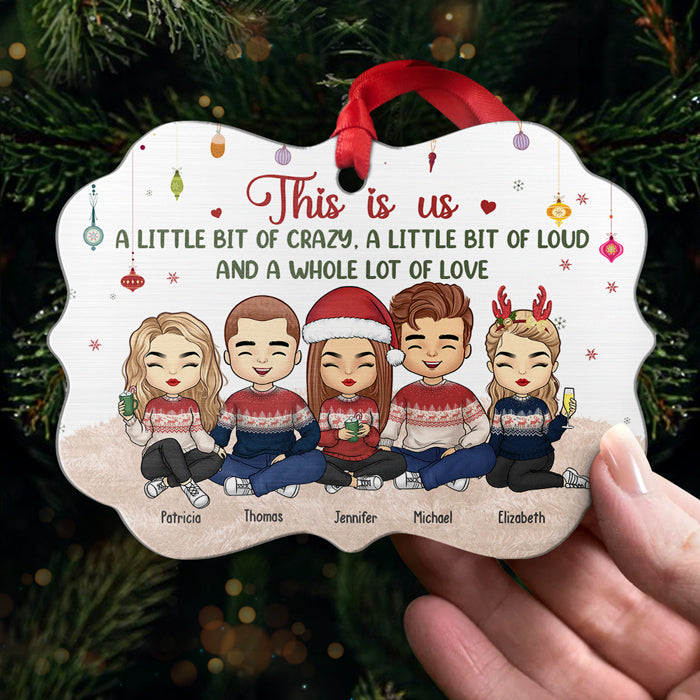 Le plus beau cadeau de tous, c'est la famille - Décoration familiale personnalisée - Aluminium en forme de Benelux - Cadeau de Noël pour les membres de la famille