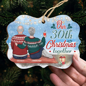 Joyeux Noël ensemble - Décoration de Noël en bois personnalisée en forme de Benelux - Cadeau pour couple, mari et femme, anniversaire, fiançailles, mariage, cadeau de mariage, cadeau de Noël