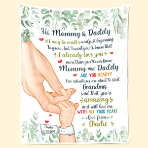 Votre bonheur est né - Couverture personnalisée pour bébé - Cadeau de naissance, cadeau pour la première maman