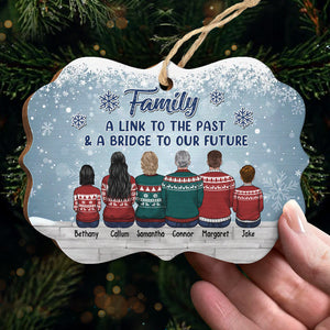 Famille où la vie commence et où l'amour ne finit jamais - Ornement personnalisé familial - Bois en forme de Benelux - Cadeau de Noël pour les membres de la famille