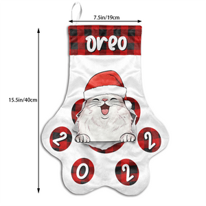 Joyeux Noël - Chiens de Noël et chats souriants - Chaussette de Noël personnalisée