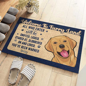 Bienvenue au pays des fourrures, vous avez été prévenu ! Tapis décoratif personnalisé ! Cadeau pour les amoureux des chiens, propriétaires de chiens, cadeau pour chien, cadeau pour les amoureux des animaux