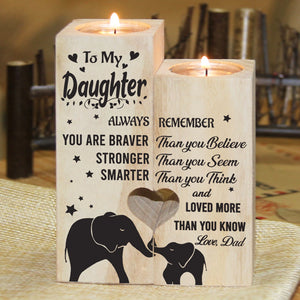 Tu es plus intelligent que tu ne le penses - Bougeoir familial - Cadeau de Noël pour fille de la part de papa