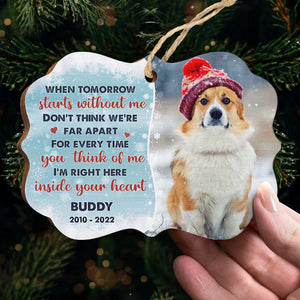 Ne pensez pas que nous sommes loin l'un de l'autre - Décoration de Noël personnalisée en bois en forme de Benelux - Télécharger une image, un cadeau commémoratif, un cadeau de condoléances, un cadeau de Noël