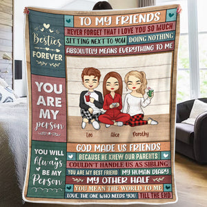 Tu es tout pour moi - Couverture personnalisée Bestie - Cadeau de Noël pour meilleures amies, BFF, sœurs