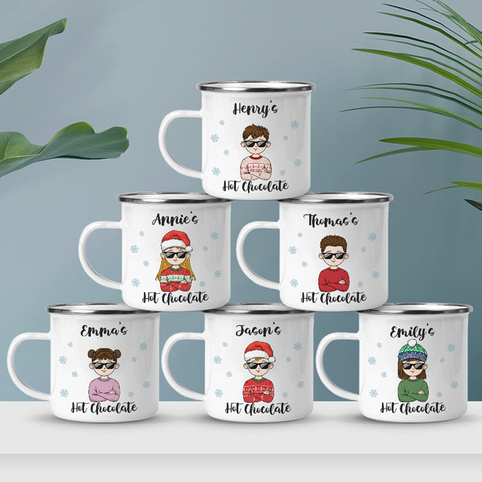 Chocolat chaud de Noël pour enfant - Tasse à chocolat chaud personnalisée pour enfant - Cadeau de Noël pour les fêtes d'anniversaire, cadeau d'anniversaire