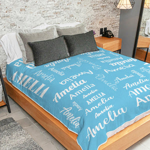 Adorable Lettering - Personalized Custom Name Blanket - Gift For Baby Kids, Youth Teenager Adult, Newborn Baby Receiving Gift