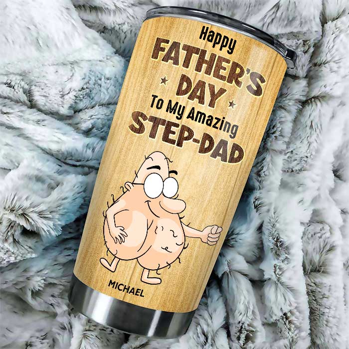Bonne fête des pères à mon incroyable beau-père ! Cadeau pour papa, cadeau pour la fête des pères ! Gobelet personnalisé