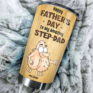 Bonne fête des pères à mon incroyable beau-père ! Cadeau pour papa, cadeau pour la fête des pères ! Gobelet personnalisé