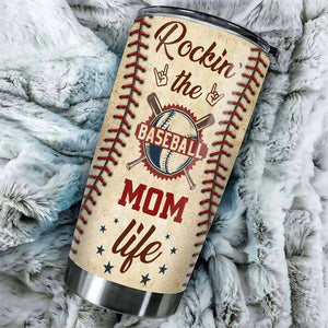 Rockin' The Baseball Mom Life - Cadeau pour maman, gobelet personnalisé