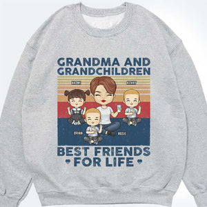 Grand-mère et petits-enfants, meilleurs amis pour la vie - T-shirt unisexe personnalisé, sweat à capuche, sweat-shirt - Cadeau pour grand-mère et grands-parents