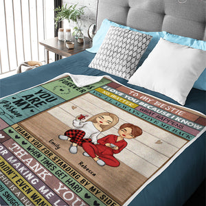 Merci d'être toujours à mes côtés - Couverture personnalisée Bestie - Cadeau de Noël pour meilleures amies, BFF, sœurs