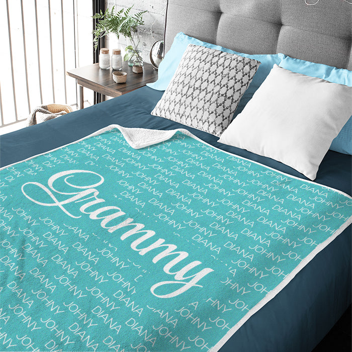 Couverture personnalisée pour toute la famille, chaleureuse et confortable, idéale pour les grands-parents, les grands-parents et les grands-pères.