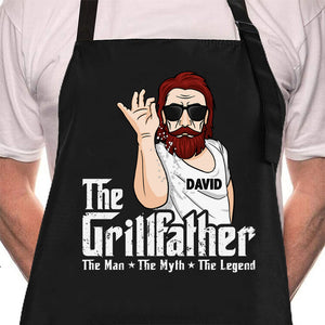 Le Grillfather - Cadeau pour papa, cadeau pour grand-père - Tablier personnalisé