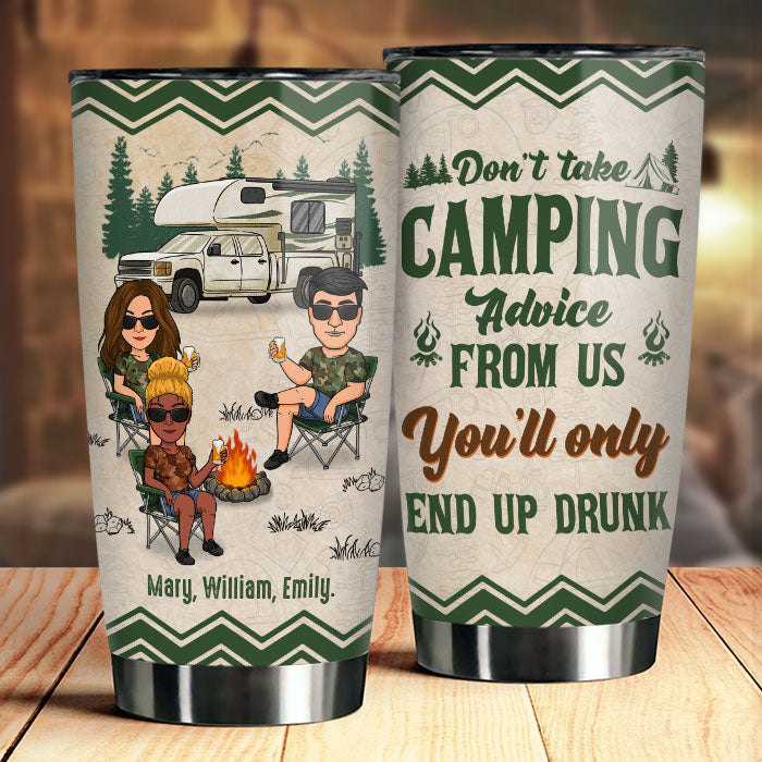 Vous finirez ivre - Gobelet personnalisé - Cadeau pour les amateurs de camping