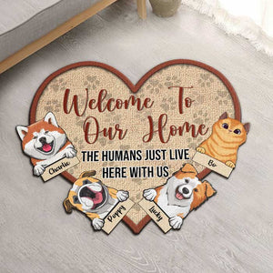 No Need To Knock - Personalized Shaped Decorative Mat - Gift For Pet Lovers