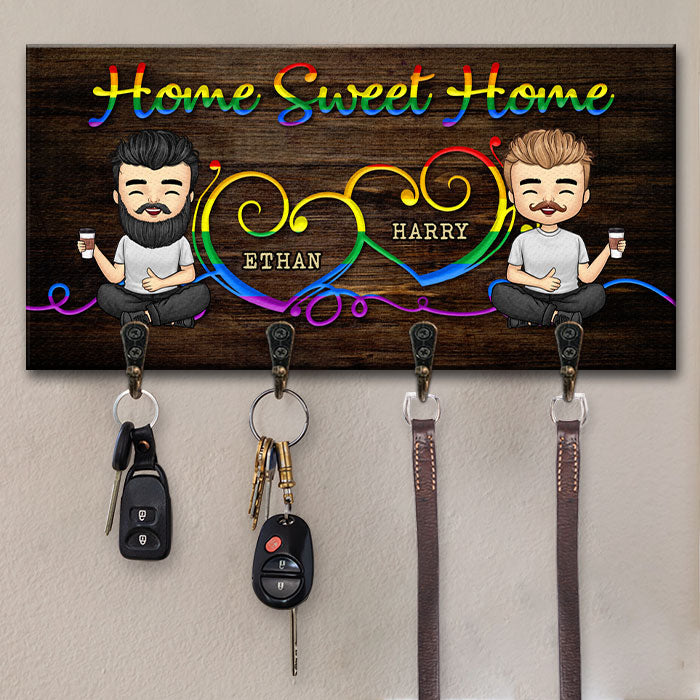 Porte-clés personnalisé « Home Sweet, You And Me » – Cadeau pour couple, mari et femme