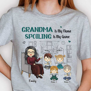 Grand-mère, mamie, c'est mon nom, gâcher, c'est mon jeu - Cadeau pour maman, grand-mère - T-shirt unisexe personnalisé, sweat à capuche