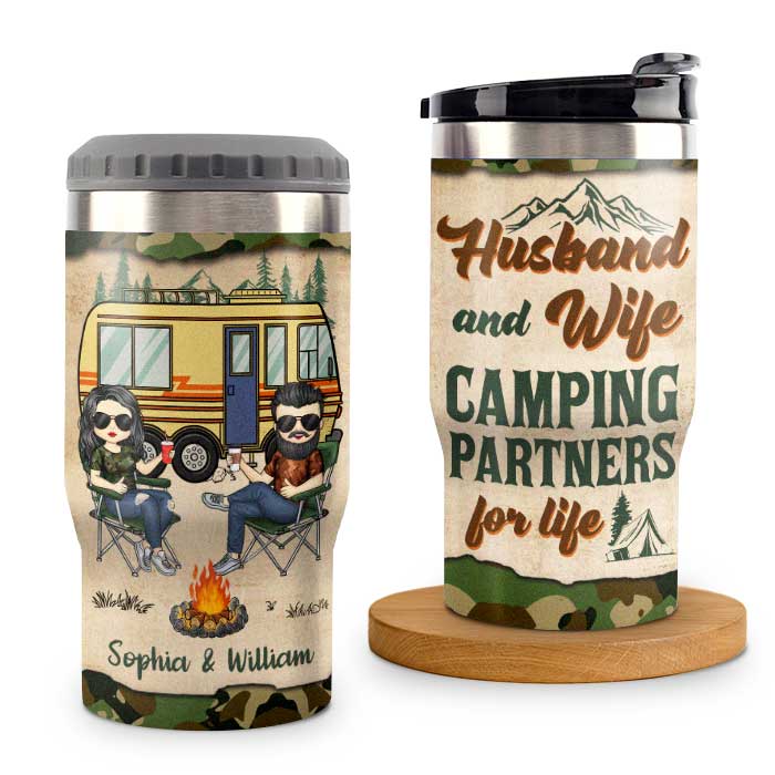 Souvenirs d'un camping - Glacière personnalisée - Cadeau pour couples, cadeau pour les amateurs de camping