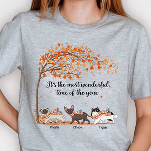 It's The Most Wonderful Time Of The Year - Gift For Cat Lovers - Personalized Unisex T-Shirt.
