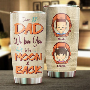 Je t'aime jusqu'à la lune et retour - Gobelet personnalisé - Cadeau pour papa