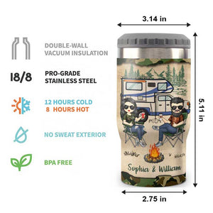 Souvenirs d'un camping - Glacière personnalisée - Cadeau pour couples, cadeau pour les amateurs de camping