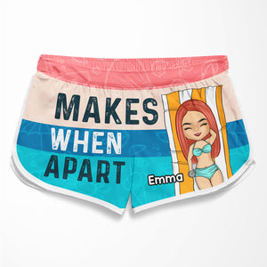 Rien n'a de sens quand on est séparés - Short de plage personnalisé pour couple - Cadeau pour couple, mari et femme