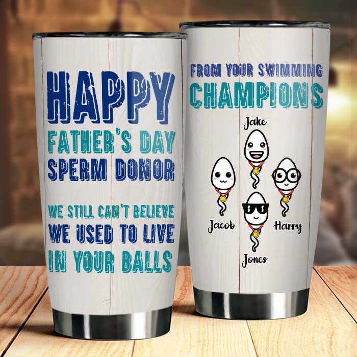 Bonne fête des pères, donneur de sperme ! Gobelet personnalisé ! Cadeau pour papa, cadeau pour la fête des pères