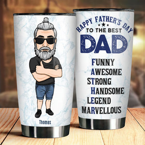 Au meilleur papa - Gobelet personnalisé - Cadeau pour papa, cadeau pour la fête des pères