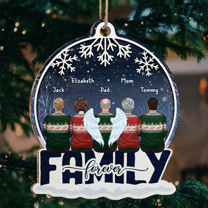 Nous sommes la meilleure famille pour toujours - Ornement personnalisé familial - En forme de boule à neige en bois - Cadeau de Noël pour les membres de la famille, les meilleurs amis, les BFF