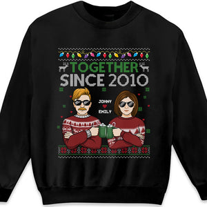 Nous sommes toujours ensemble - T-shirt unisexe personnalisé, sweat à capuche, sweat-shirt - Cadeau de Noël pour mari et femme, anniversaire