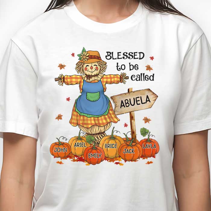 Je suis bénie d'être appelée Abuela - T-shirt unisexe personnalisé, sweat à capuche, sweat-shirt - Cadeau pour grand-mère, grands-parents, cadeau d'Halloween