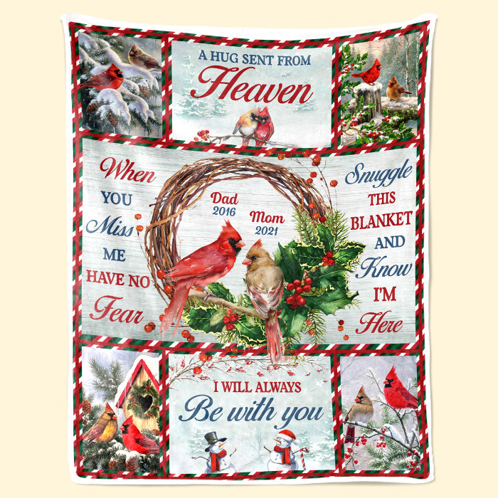 Couvrez-vous de cette couverture et sachez que nous sommes là - Couverture personnalisée commémorative - Cadeau de condoléances, cadeau de Noël pour les membres de la famille