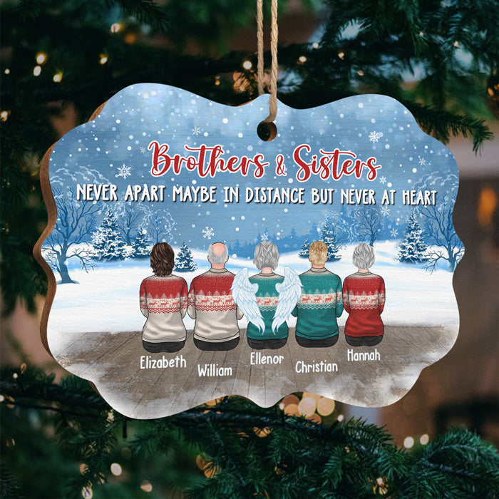 C'est nous - Un peu de folie, un peu de bruit et beaucoup d'amour - Ornement personnalisé pour la famille - Bois en forme de Benelux - Cadeau de Noël pour frères et sœurs