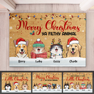 Un petit Noël tout doux - Tapis décoratif personnalisé pour chien et chat - Cadeau de Noël pour les propriétaires et les amoureux des animaux