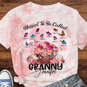Bénie d'être appelée grand-mère - Cadeau pour grand-mère, t-shirt unisexe personnalisé imprimé sur toute la surface