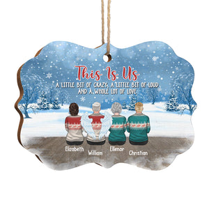 C'est nous - Un peu de folie, un peu de bruit et beaucoup d'amour - Ornement personnalisé pour la famille - Bois en forme de Benelux - Cadeau de Noël pour frères et sœurs