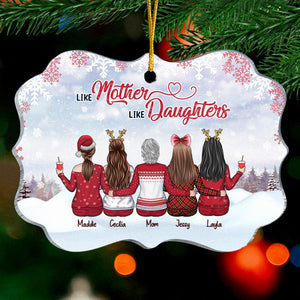 Mère et filles : un lien indéfectible ! Décoration familiale personnalisée en acrylique en forme de Benelux ! Cadeau de Noël pour fille offert par une mère.