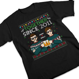 Nous sommes toujours ensemble - T-shirt unisexe personnalisé, sweat à capuche, sweat-shirt - Cadeau de Noël pour mari et femme, anniversaire