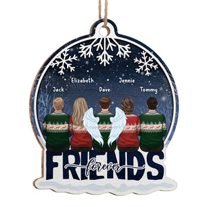 Nous sommes la meilleure famille pour toujours - Ornement personnalisé familial - En forme de boule à neige en bois - Cadeau de Noël pour les membres de la famille, les meilleurs amis, les BFF