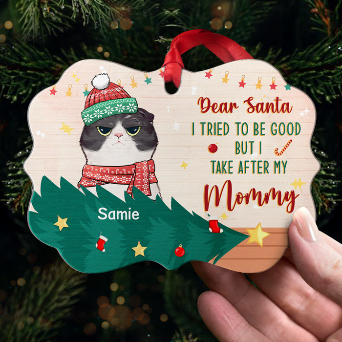 J'ai été un très bon chat/chien cette année - Décoration de Noël en bois personnalisée en forme de Benelux - Cadeau pour les amoureux des animaux, cadeau de Noël