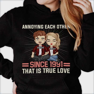 Annoying Each Other Since 1971 That Is True Love - Gift For Couples, Personalized Hoodie.