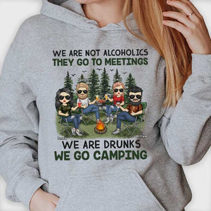 Nous sommes ivres, nous allons camper - T-shirt unisexe personnalisé, sweat à capuche - Cadeau pour meilleure amie