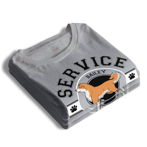 T-shirt unisexe personnalisé « Service Human, Do Not Care » - Cadeau de Noël pour les propriétaires et les amoureux des animaux