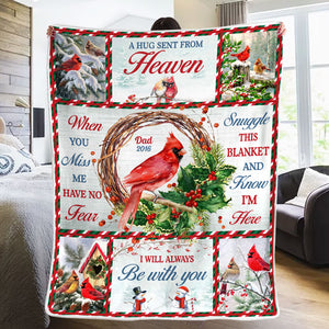 Couvrez-vous de cette couverture et sachez que nous sommes là - Couverture personnalisée commémorative - Cadeau de condoléances, cadeau de Noël pour les membres de la famille