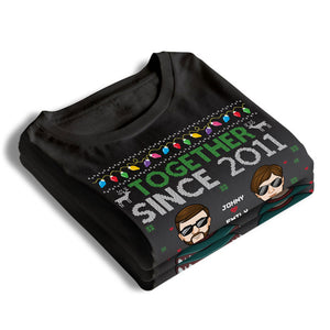 Nous sommes toujours ensemble - T-shirt unisexe personnalisé, sweat à capuche, sweat-shirt - Cadeau de Noël pour mari et femme, anniversaire